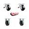 Service Caster 4 Inch Phenolic Caster Set with Roller Bearings 2 Brakes 2 Rigid SCC-TTL30S420-PHR-2-R-2 - alternate 6